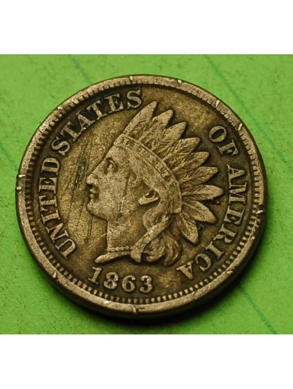 W695 1863 Indian Head Cent Penny 1c - 🎖️🎖️CIVIL WAR ERA🎖️🎖️